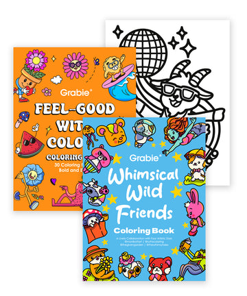 62 Sheets Grabie Coloring Book Value Bundle